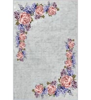 Eliana Home Baskılı, Yıkanabilir Kaymaz Taban Salon Halısı LNA0004-SD428 100x150 cm (Gri)