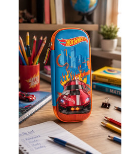Hot Wheels Eva Kalem Çantası HW-7784 Küçük Kalem Kutusu Okul Kalemliği Kırtasiye Çantası