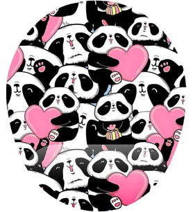 Panda Desenli Bilek Destekli Mouse Pad