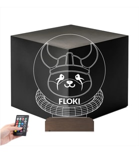 Luvivia Crypto Floki Coin Kripto Finans 3D Lamba - Masa Gece Lambası