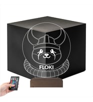 Luvivia Crypto Floki Coin Kripto Finans 3D Lamba - Masa Gece Lambası