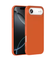 iPhone 17 Air Kılıf Lansman Tasarım İç Yüzeyi Kadife Silikon (Turuncu)