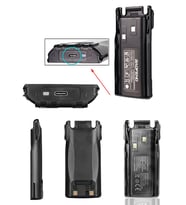 Baofeng UV-82 batarya pil Type-C Girişli Kolay Şarj Uv-82 UV82 Telsiz Pil Batarya Battery