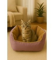 Prenses Yatak Kedi & Köpek Yatağı Şık Dayanıklı ve Ultra Yumuşak (Pembe)
