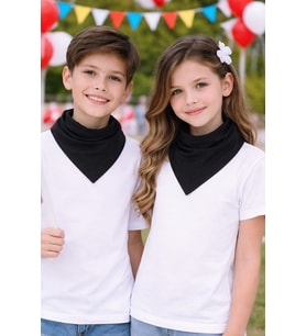 Siyah Düz Fular - Bandana -10 Kasım Matem  23 Nisan, 29 Ekim, 30 Ağustos, 19 Mayıs Tören  %100cotton