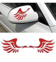 KIRMIZI MELEK KANADI OTOMOBİL YAN AYNA ETİKET ÇIKARTMA CS035