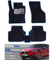 SEAT LEON HYBRİD (2020-2024) Uyumlu EVA Paspas Tam Set–Oto Paspas,Araca Özel,Kolay Montaj