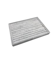 Yerli Üretim Büyük Boy Süet Kumaş Gri Renk 34/24 cm Sosisli Çekmece İçi Yüzük Standı