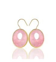 Kadir Jewellery 22 Ayar Altın Kaplama Kadın Taşlı Küpe -El İşçiliği Ve Hipoalerjenik Küpe