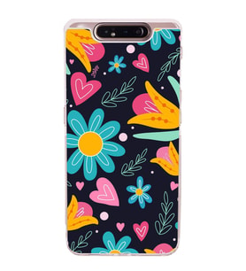 PrintiFy Samsung Galaxy A80 ile Uyumlu Retro Color 1  Kamera Korumalı Şeffaf  Kılıf