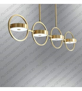A-8634-4G 4LÜ GOLD MODERN AVİZE
