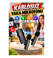 Kablosuz Yaka Mikrofonu – Gürültü Azaltma, 8 Saat Pil, 360° Ses Alımı