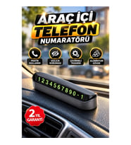 Gri Alüminyum Araç İçi Telefon Numaratörü – Çevirmeli Park Numarası