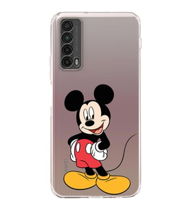 Huawei P Smart 2019  Kamera korumalı Kapak Mickey Mouse Tasarımlı  Şeffaf Kılıf