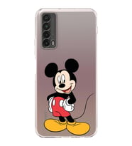Huawei P Smart 2019  Kamera korumalı Kapak Mickey Mouse Tasarımlı  Şeffaf Kılıf