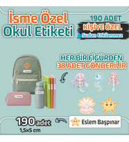 Kapbirhediye Okul Etiketi Isme Özel Kalem Defter Etiketi Deniz Canlıları Temalı 190 Adet