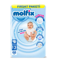 Nessiworld Bebek Bezi Fırsat Paketi 3 Beden 4-9 Kg 68 Adet