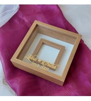 25x25 Cm Fotoğraf Bölümlü Bambu Verda Anı Çerçevesi-6 cm Derinlikli Anı Çerçevesi(Fotoğraf Hediye)
