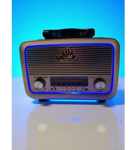 EVERTON RT-301 FENERLİ ŞARJLI LEDLİ BLUETOOTH USB SD FM 3 BAND NOSTALJİK MODERN RADYO (Koyu Bej - Kahverengi)