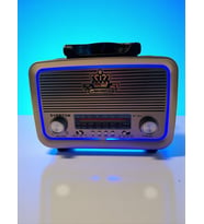 EVERTON RT-301 FENERLİ ŞARJLI LEDLİ BLUETOOTH USB SD FM 3 BAND NOSTALJİK MODERN RADYO (Koyu Bej - Kahverengi)