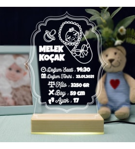 Bebeğimin Doğum Anısı 3d Led Lamba