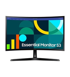 SAMSUNG 23.8 VA ESSENTIAL S3 LS24D366GAUXUF 4MS 100hz HDMI Kavisli EV Ofis Tipi Monitör (1920 X 1080)
