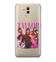 Huawei Mate 20 Lite Uyumlu Taylor Swift Desenli Şeffaf Telefon Kılıfı