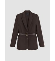 LCW Modest Kahverengi Kemerli Kadın Blazer Ceket