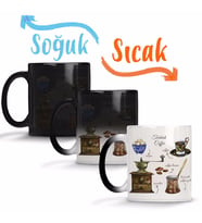 Coffe Turkish Sihirli Kupa Bardak Porselen