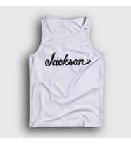 Presmono Unisex Beyaz Logo Jackson Hediye Gitar Atlet 544010tt (Beyaz)