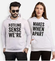 Tshirthane Nothing Sense We're Sevgili Kombinleri Kapüşonlu Kombini (Tek Ürün Fiyatıdır.)