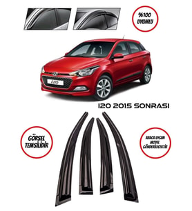 Hyundai i20 Cam Rüzgarlığı 2014-2021 Arası 4lü Takım (Siyah)