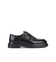 Shoetyle - Siyah Croco Deri Tokalı Erkek Klasik Ayakkabı 250-1616