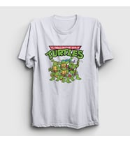 Presmono Unisex Beyaz Poster Teenage Mutant Ninja Turtles T-Shirt 325927tt