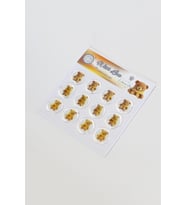 Mühürcüm 12 Adet Hazır Kendinden Yapışkanlı Tatlı Ayı Sticker Mühür KYSM105