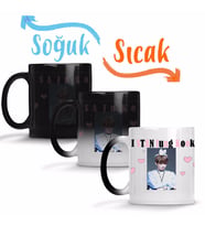 Bts Jung Kook Baseball Sleeve Sihirli Kupa Bardak Porselen