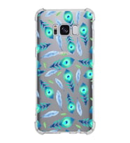 PrintiFy Samsung Galaxy S8 Plus Uyumlu Nazar Boncuğu 3 Baskılı Şeffaf Köşe Korumalı Antişok Kılıf