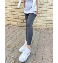İç Giyim Kışlık İçlik Şardonlu Unisex Ağlı Termal Tayt (Füme)