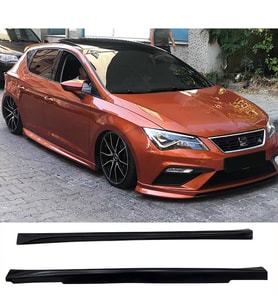 Seat Leon Mk3 Aero Yan Marşpiyel Seti Mat Siyah Plastik 2 Adet 2012-2020