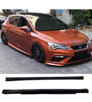 Seat Leon Mk3 Aero Yan Marşpiyel Seti Mat Siyah Plastik 2 Adet 2012-2020