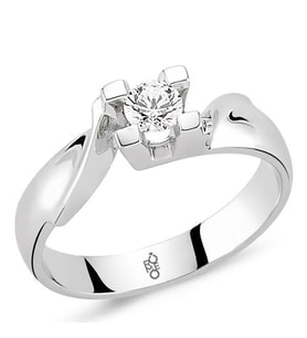 14 Ayar Altın 0.25 Ct Pırlanta Tektaş Yüzük RM-10043 (Çok Renkli)