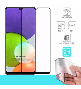 Microsonic Samsung Galaxy A22 4G Seramik Matte Flexible Ekran Koruyucu Siyah
