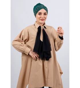 Zümrüt Pratik Hazır Geçmeli Tesettür Bone Sandy Kumaş Taşlı 1456_37