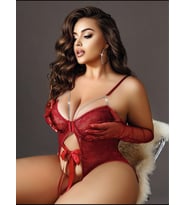 Fantezia Night Kadın Büyük Beden Bordo Aksesuar Detaylı Fantezi Kostüm 8028