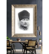 Gümüş Çerçeveli Atatürk Tablo za126