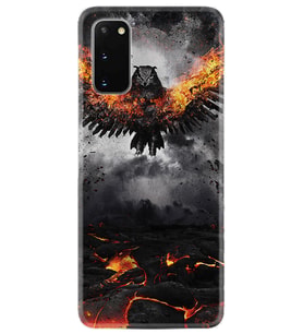 Samsung A02S A03S A10 A12 A13 A21S A22 Kılıf Desenli Silikon Ateş Kartalı 1766