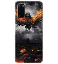 Samsung A02S A03S A10 A12 A13 A21S A22 Kılıf Desenli Silikon Ateş Kartalı 1766