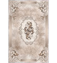 Eliana Home Baskılı, Yıkanabilir Kaymaz Taban Salon Halısı LNA0430 100x150 cm (Kahverengi)