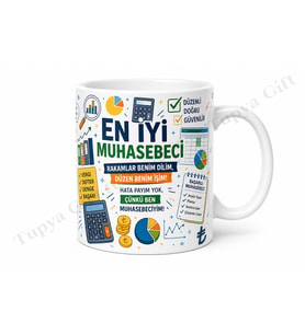 Muhasebeciye Hediye Kişiye Özel Baskılı Kupa Bardak Muhasebe Günü Hediyesi