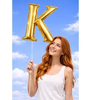 1 MT Gold Harf Balon Helyumsuz Paketli Kargo Gönderimi